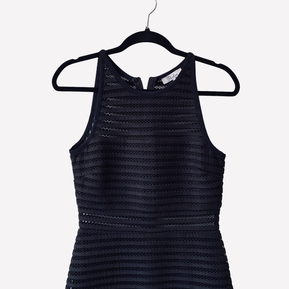 PARKER CONNER BLACK SLEEVELESS SHEATH DRESS BLACK EVENING DRESS - Picture 6 of 16